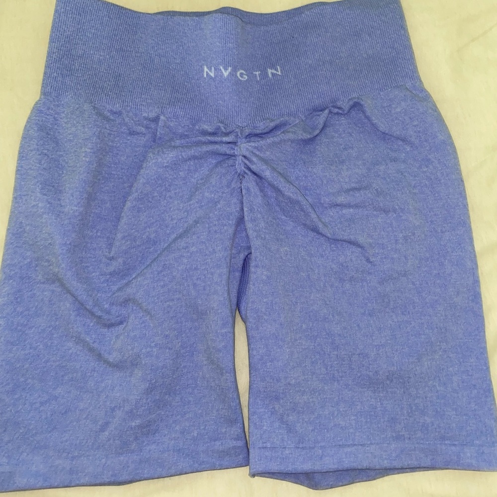 Nvgtn periwinkle scrunch shorts